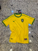 Camisa Brasil 1998 Modelo Retrô Lisa Amarela | Tailandesa 1.1