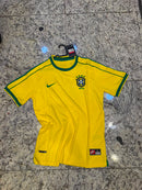 Camisa Brasil 1998 Modelo Retrô Lisa Amarela | Tailandesa 1.1