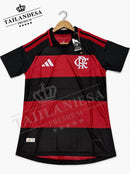 Camiseta Flamengo Preta e Vermelha Listras 2026 Jogador