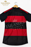 Camiseta Flamengo Preta e Vermelha Listras 2026 Jogador