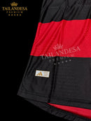 Camiseta Flamengo Preta e Vermelha Listras 2026 Jogador